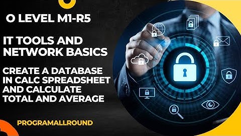 Create a database in calc spreadsheet and calculate sum and average in libreoffice