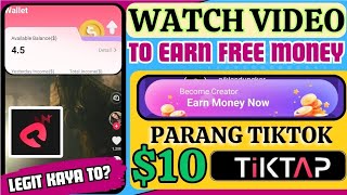 GET PAID $10: WATCH VIDEO & SHARE TO EARN MONEY| TIKTAP APP REVIEW#makemoneyonline(LEGIT OR FAKE?) screenshot 2