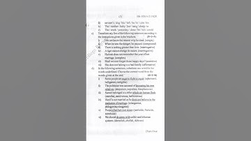 BA Sem 6th General English Question Paper CBCS Pattern Jammu