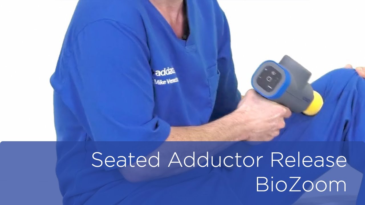Adductors: Seated Massage with BioZoom - YouTube