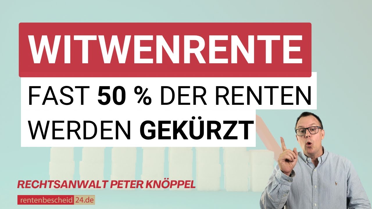 Witwenrente: Fast 50 Prozent der Renten werden gekürzt