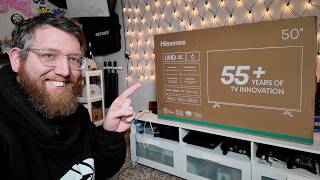 Hisense A6Q 50" 4K AI Upscaling TV unboxing and set-up