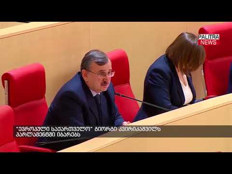ევროპული საქართველო გიორგი კვირიკაშვილს პარლამენტში იბარებს