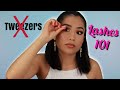 How to apply false lashes without tweezers for beginners!! (Apply with your hands)| Summer 2020