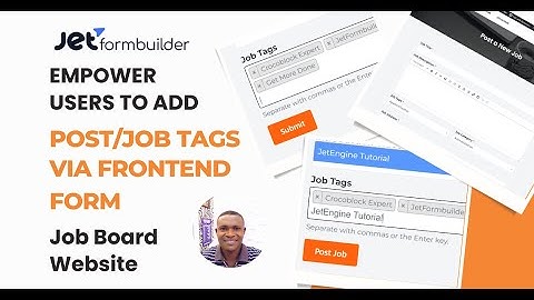 Empower Users to Add Post Tags Via Frontend JetFormbuilder