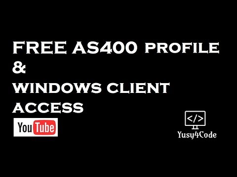 Get your free AS400 profile & windows client access