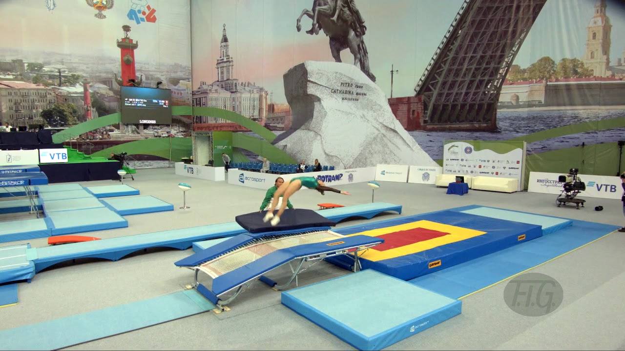 LEWIS Amy (AUS) - 2018 Trampoline Worlds, St. Petersburg (RUS) - Qualification Double Mini R1