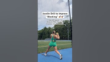 try this drill to improve blocking & hip/shoulder separation in the javelin throw🚀 #javelin