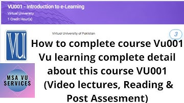 vu001,vu001 introduction to e learning, all about vu001,vu001 complete detail,vulms #vu001,#vu,#lms,