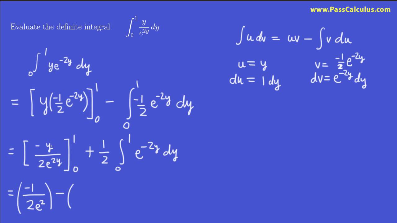 Calculus Integration by Parts Practice Problem 1 YouTube
