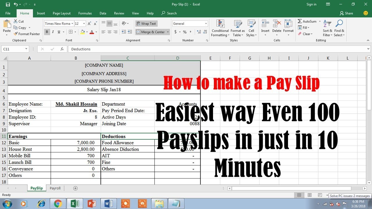 how-to-make-a-payslip-editable-payslip-customizable-pay-slip-excel