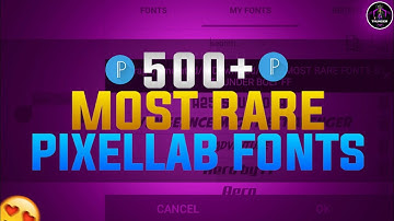 500+ Most Rare Gaming Pixellab Fonts || Thunder Bolt FF #subscribe