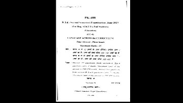 B.Ed. 2nd Sem CC-4 Language Across the Curriculum June 2023 Old Question Paper MCBU