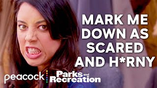 April being creepy as hell for 10 minutes straight | Parks and Recreation