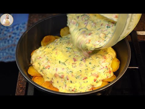 Видео: Мама научила так вкусно готовить КАРТОФЕЛЬ! Самый вкусный рецепт КАРТОФЕЛЯ на ужин! Яйца с картошкой