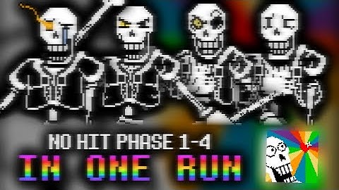 Disbelief Papyrus - NO HIT PHASE 1-4 IN ONE RUN! (FIRST EVER)