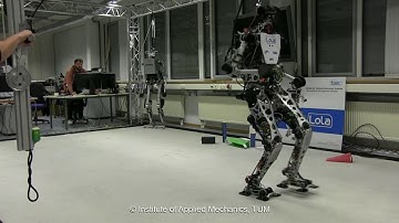 LOLA, " Humanoid Robot", walks over uneven terrain without using visual information