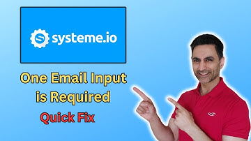 One Email Input is Required|How To Fix in Systeme.io