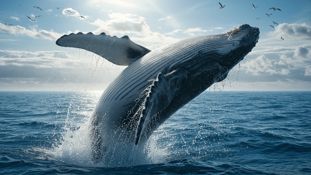 🐋 Humpback Whale Jumps Like a Giant & Sings Ocean Songs! 🎶 | Fun