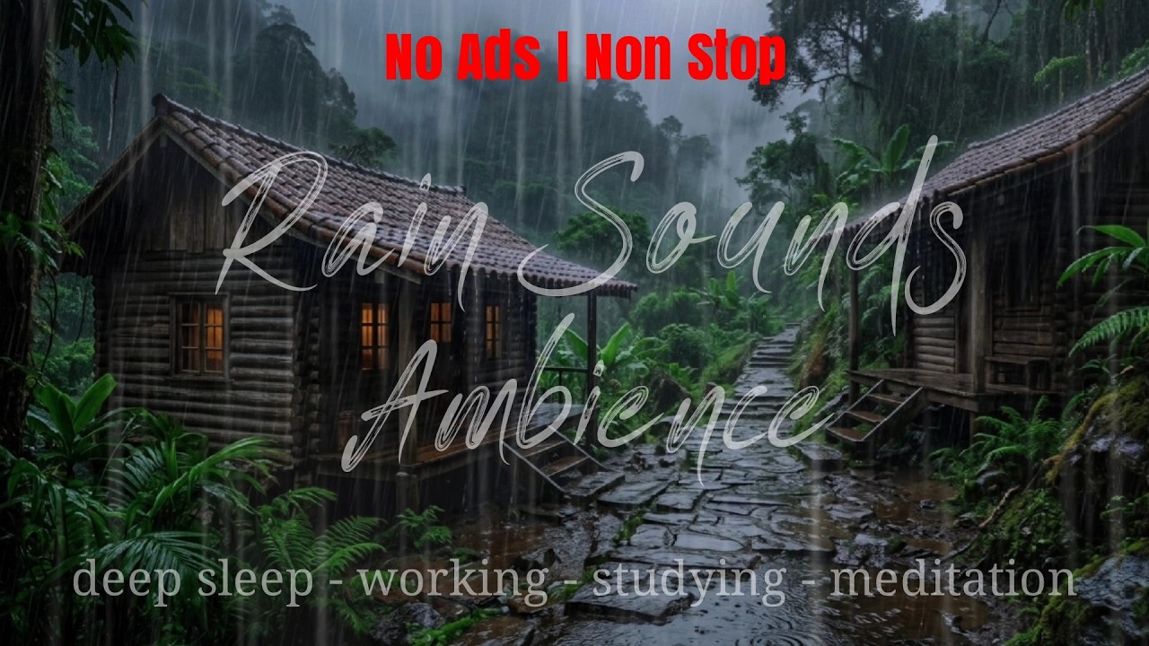 🌧️ Peaceful Cabin Rain Ambience – Deep Sleep, Study & Stress Relief Stream