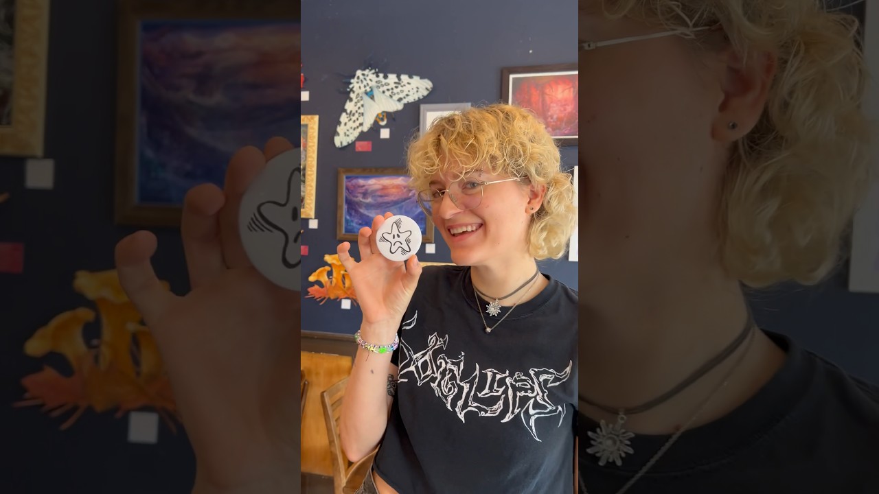 teaching people how to make pinback buttons ⚙️😁 