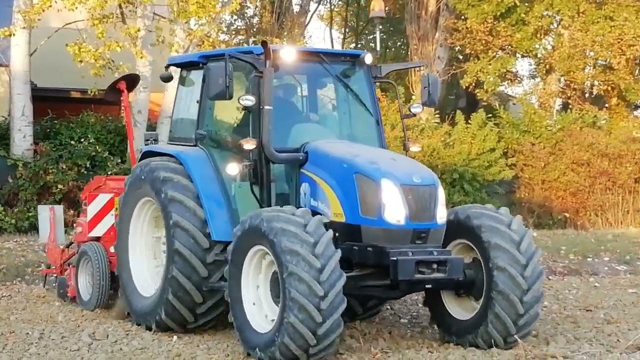 Semina grano con New Holland T5070 + seminatrice Kuhn Premia 250  - Sowing wheat -