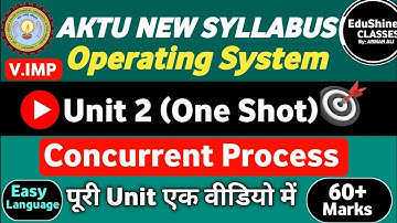 Operating System Unit 2 One shot | Concurrent Process Unit 2 One shot BCS401 | Operating System IMP