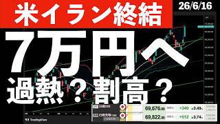 【米イラン戦闘終結】日経平均は7万円へ！となると過熱感や割高感が気になります！　#米国株 #日経平均 #sp500 #soxl #nvda