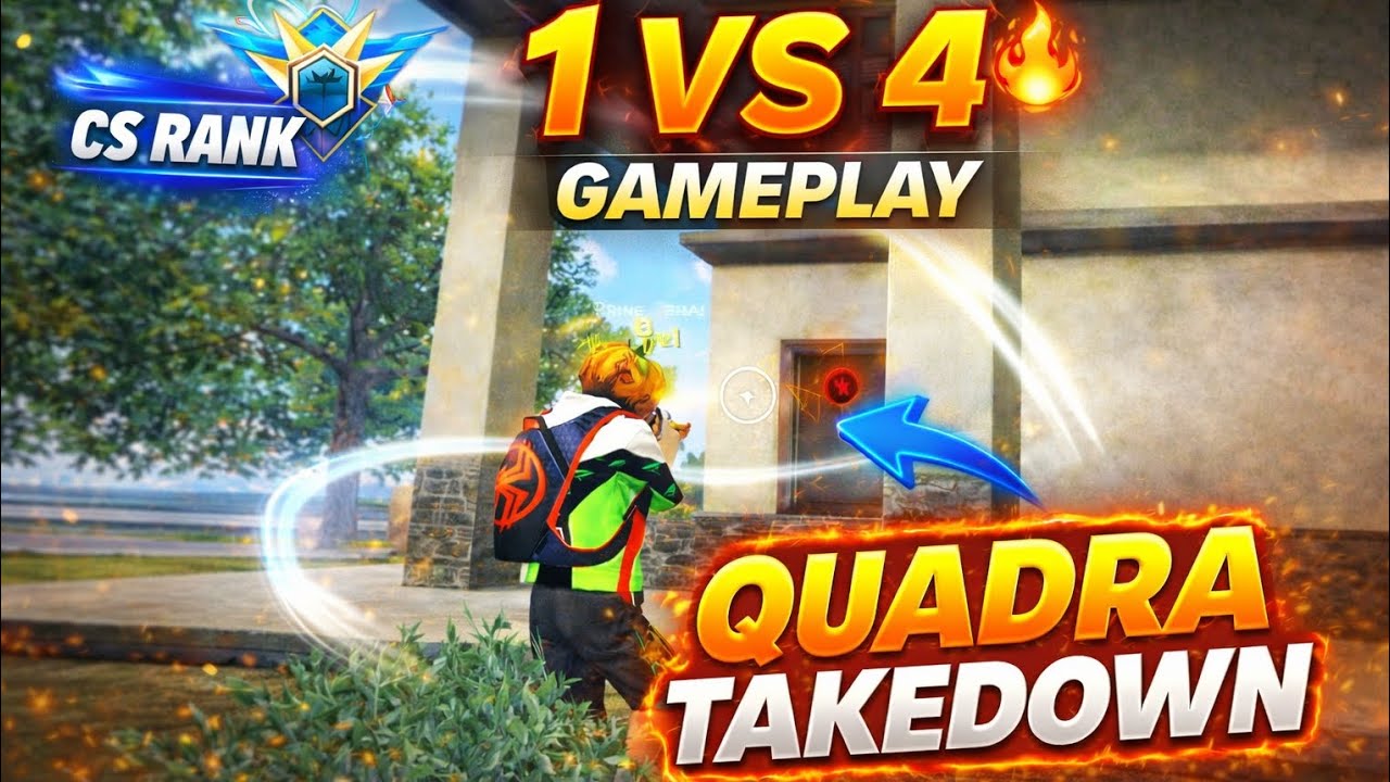 1 VS 4 CLUTCH 😱 | CS RANK GAMEPLAY | QUADRA TAKEDOWN 🔥 Free Fire# ...