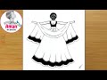Easy girl backside drawing | Easy drawing for beginners | Beautiful girl drawing | Princess drawing