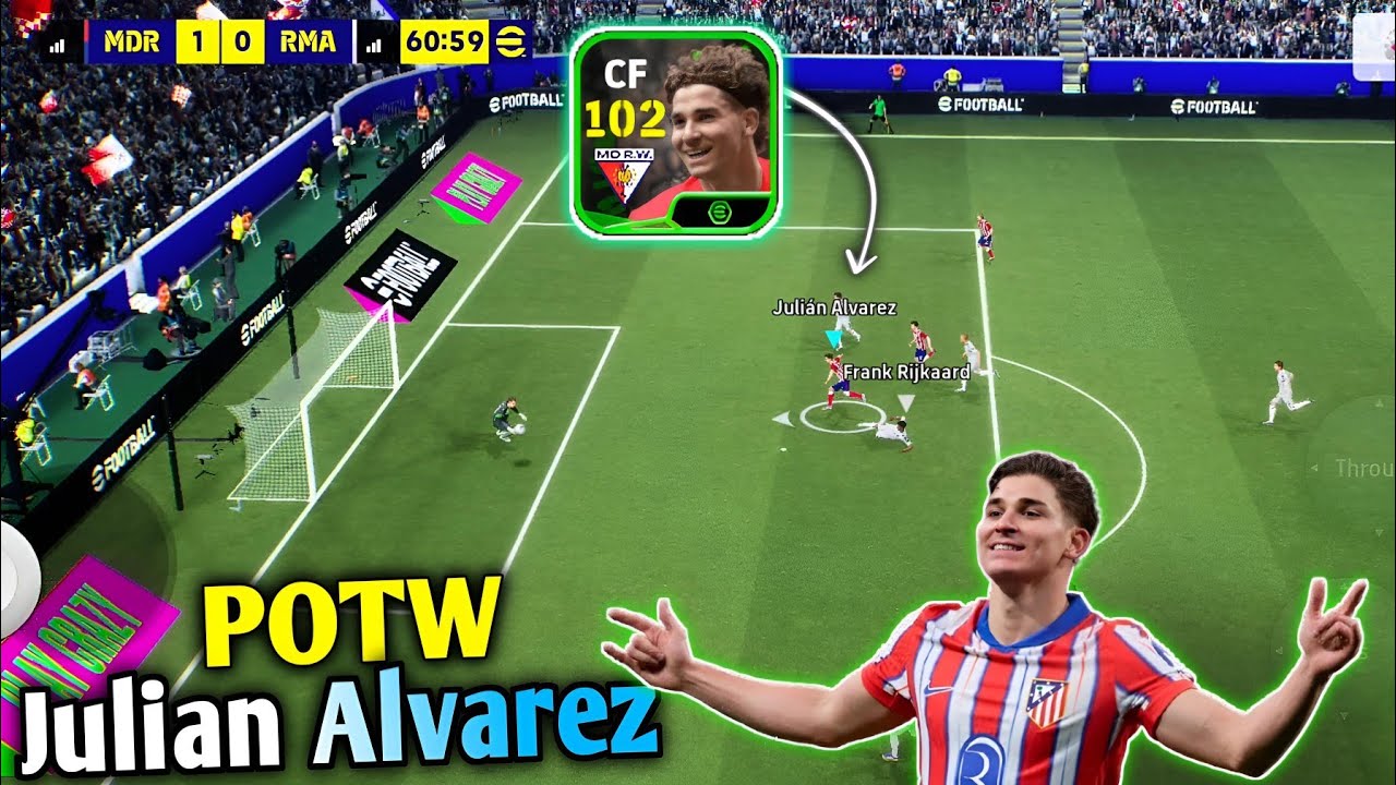 Worldwide 2 Oct '25 Spacial POTW Julian Alvarez 102 BOOSTER CF GAMEPLAY in efootball 2026 Mobile 