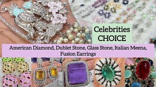 Exclusive Animal Figure AD, Swarovski Dublet Stone, Glass Stone, Italian Meena, Earrings Wholesaler