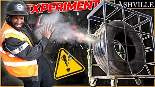 EXPLODING Tyres To Prove Everyone Wrong - Tyre Cage Test