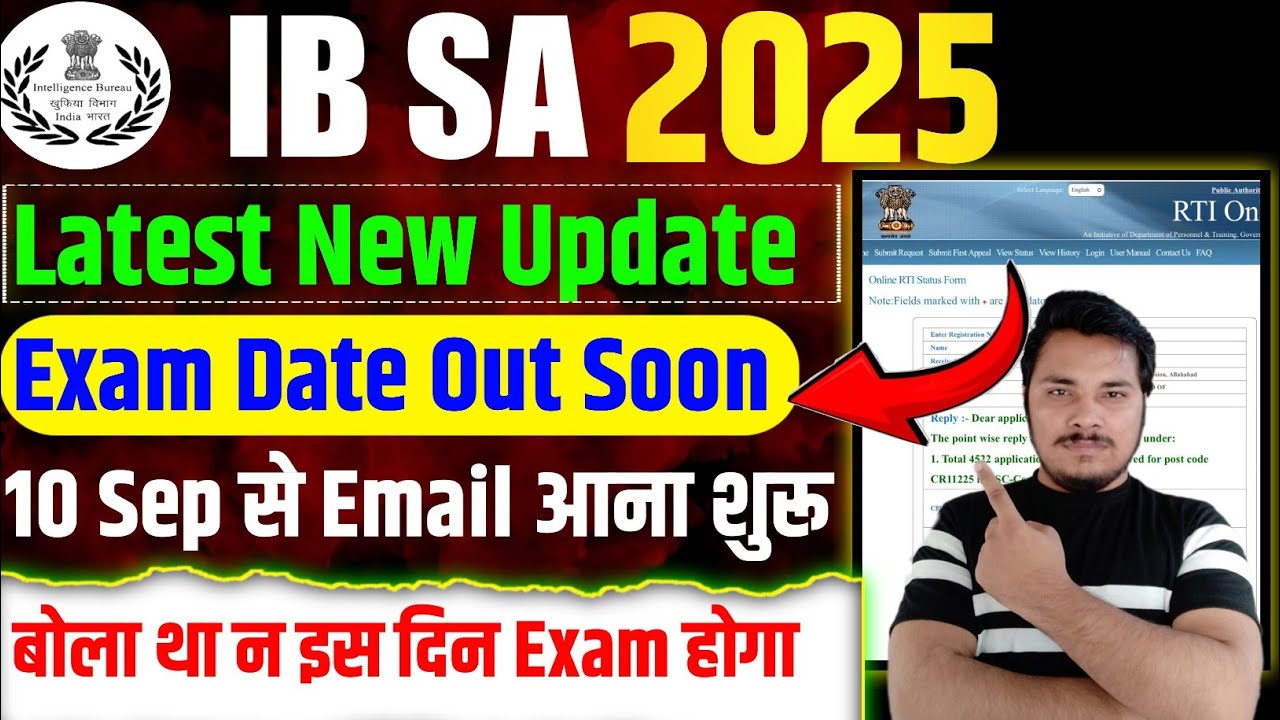 😱IB SA Exam Date 2025📢 | Intelligence Bureau Admit Card & Exam City OUT🔥 | Big Update💯