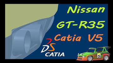 How to make Nissan GT-R35 2008 Silencer Design in Catia V5 | Imagine and Shape Workbench