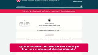 Vërtetim dhe lista notash për kryerjen e studimeve në shkollat ushtarake