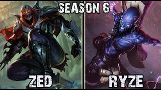 SKT T1 Faker Zed vs Ryze MID Ranked Challenger Korea