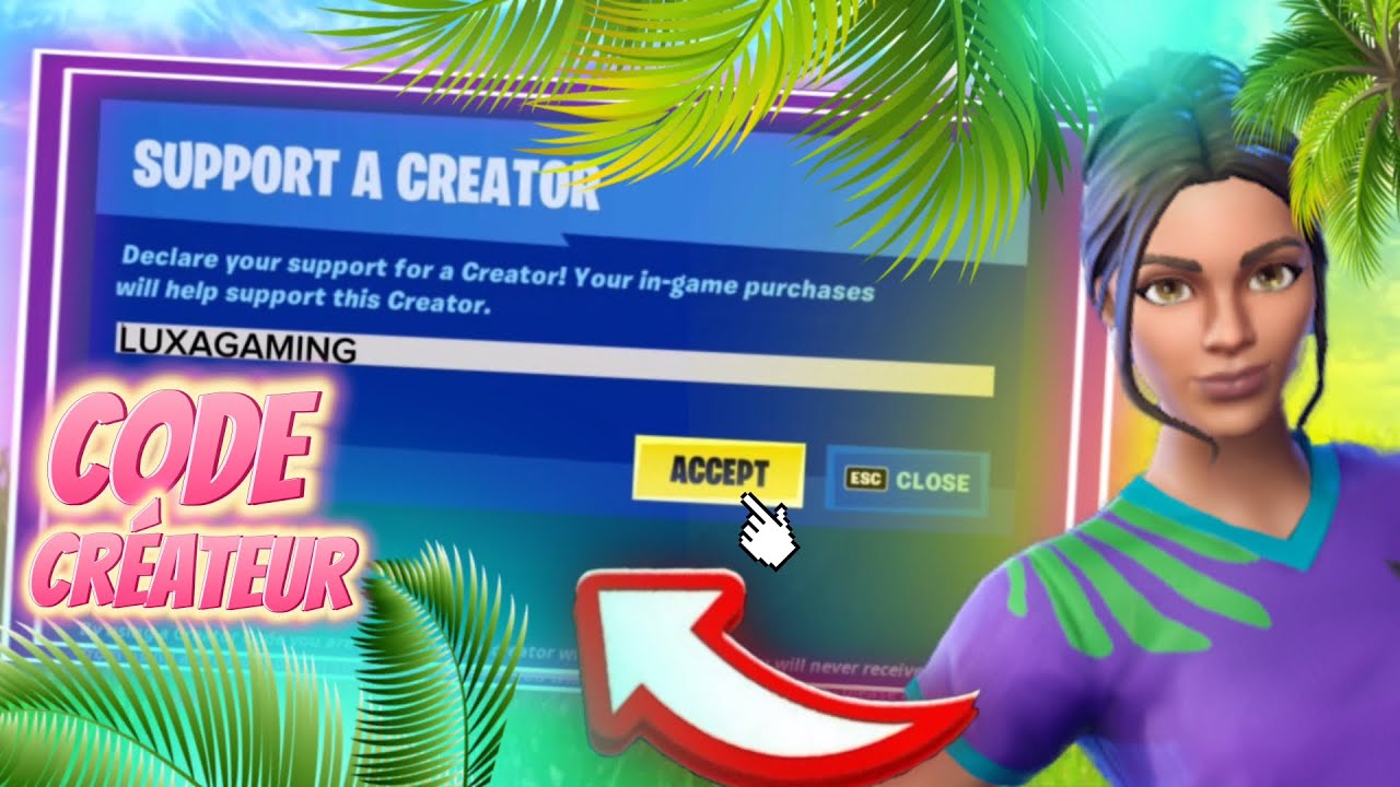 Mon CODE CRÉATEUR FORTNITE🤩💎 - YouTube