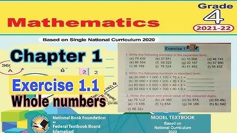 Class 4 math Chapter 1 Exercise 1.1 | Whole Number| math class 4 chapter 1 | ilmi darasgah