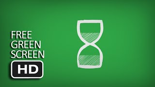 Free Green Screen - Cartoon Hourglass Loading