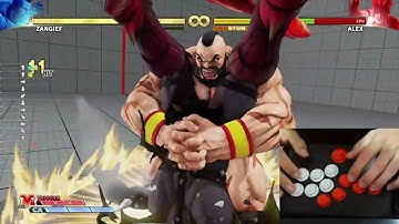 Street Fighter 5: Testing 3D Printed Hitbox Controller | Zangief 360 combo