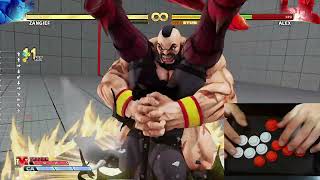 Street Fighter 5: Testing 3D Printed Hitbox Controller | Zangief 360 combo screenshot 5
