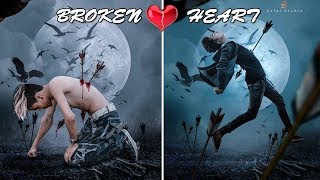 Broken Heart Photo Editing Tutorial In Photoshop | Step By Step || Khan Editz screenshot 4