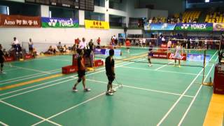 2014清晨盃45MD決賽豐收(林素菊+鍾銘智)VS香港李寧(周昕+鄧志文)(上)