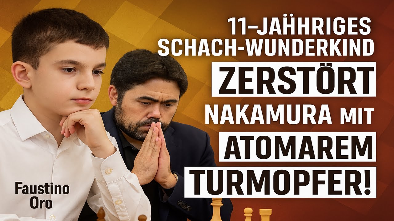 11-jähriges Schach-Wunderkind ZERSTÖRT Nakamura mit ATOMAREM Turmopfer!