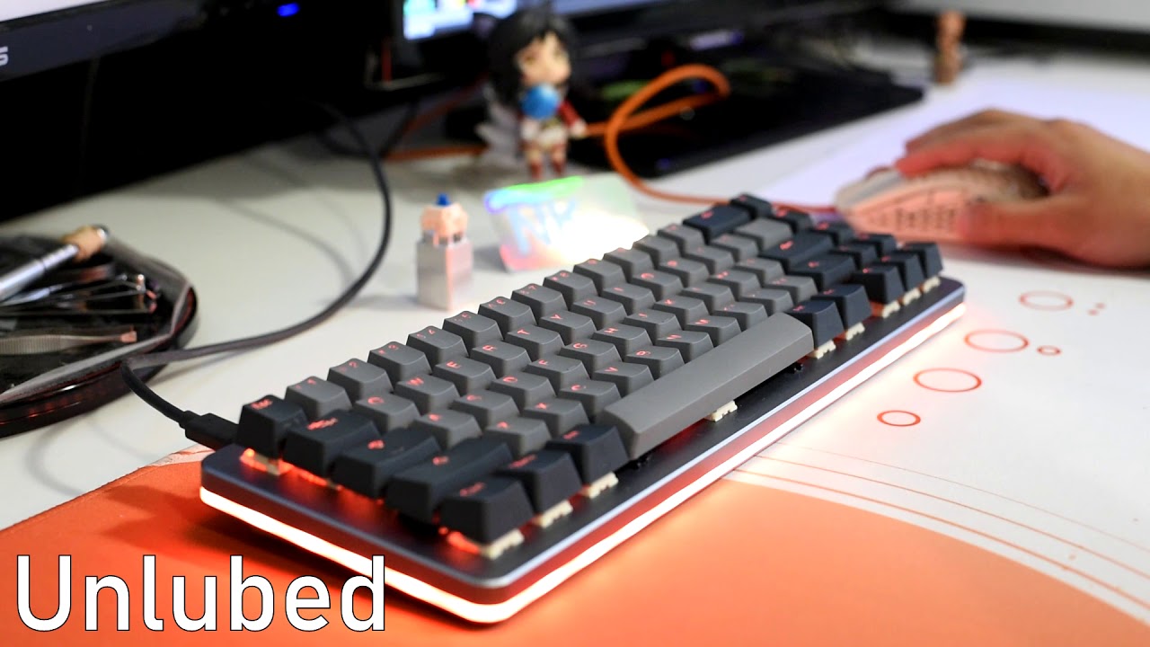 Massdrop ALT Keyboard Blueberry Switches Unlubed vs Lubed