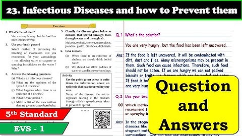 23. Infectious Diseases and how to Prevent them | Question Answers | Class 5 evs 1 | SSC Board