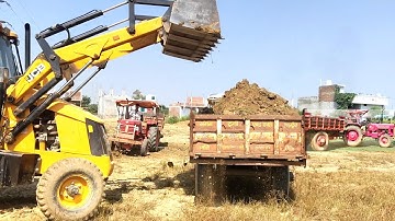 Tractor Wala Video|| Tractor and Jcb 3dx loading soil and Dumping Soil || Jcb wala video