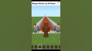 Minecraft: Magma Blocks vs All Armor 😱 #shorts #minecraft #subscribe #memes #viralvideo #build
