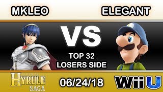 Hyrule Saga - Echo Fox MVG | MKLeo (Marth) Vs. uS | Elegant (Luigi) Top 32 Losers Side - Smash 4